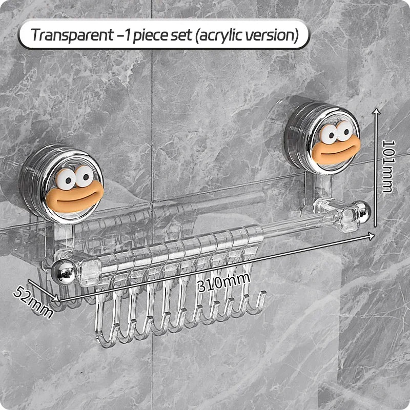 Wall Mounted Towel Bar Storage Rack