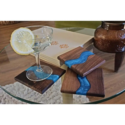 Wood Coaster Set