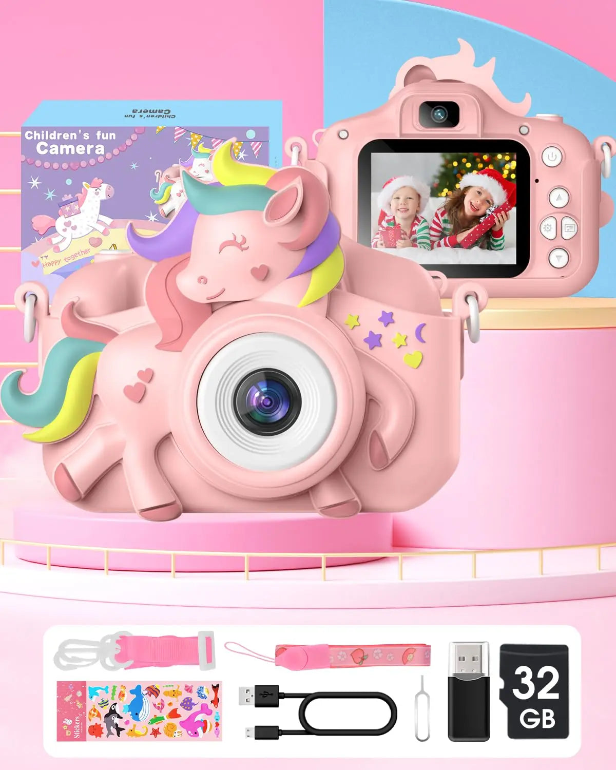 2.0" Kid's Camera 20MP 1080P HD Digital With 32GB Card