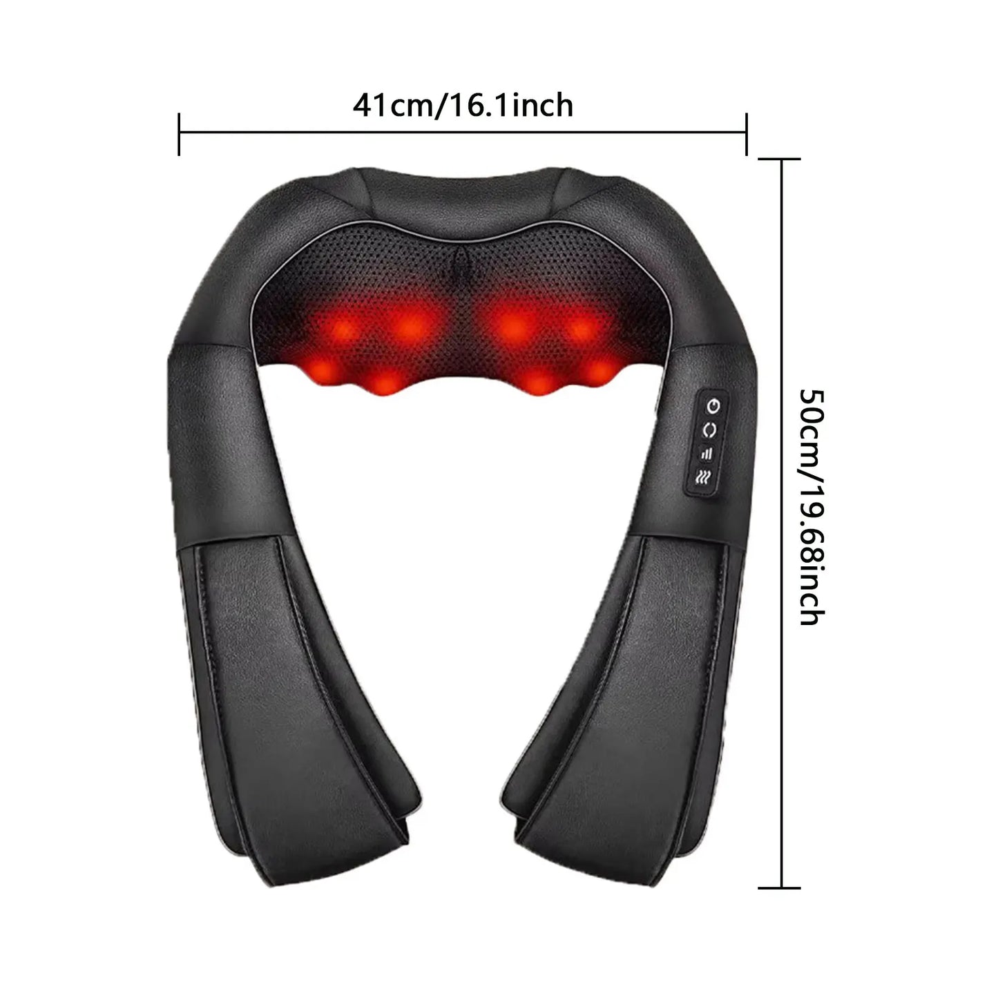 Electric heating neck and shoulder massager