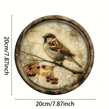 Vintage Bird & Cherry Wall Art
