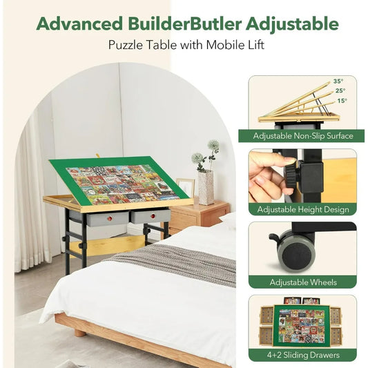 Adjustable Puzzle Table