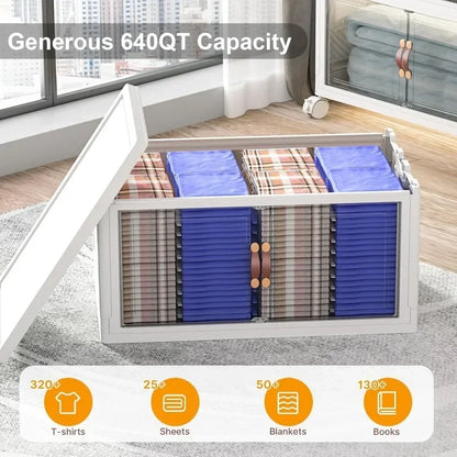 Stackable Storage Bins with Lids