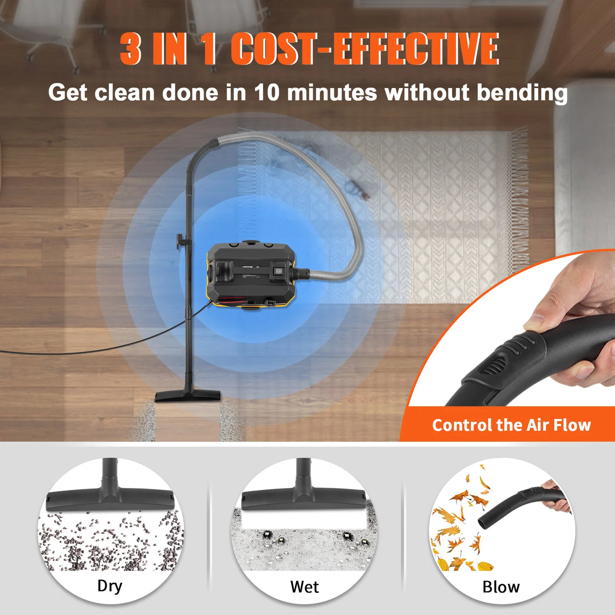 Wet and Dry Vacuum Cleaner 15L
