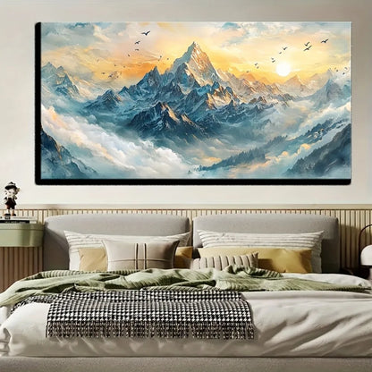 Abstract canvas wall art, 1.5 inch solid wood frame