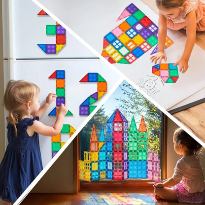 66PCS Magnetic Building Tiles