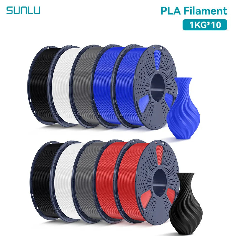 10 Rolls 3D Filament 1KG/roll 1.75mm For 3D Printing