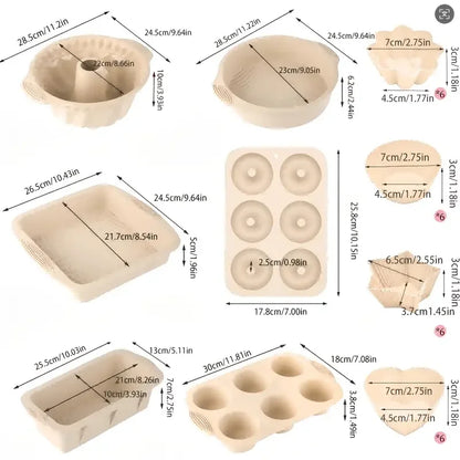 30Pcs Reusable Silicone Baking Molds