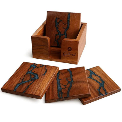 Wood Coaster Set
