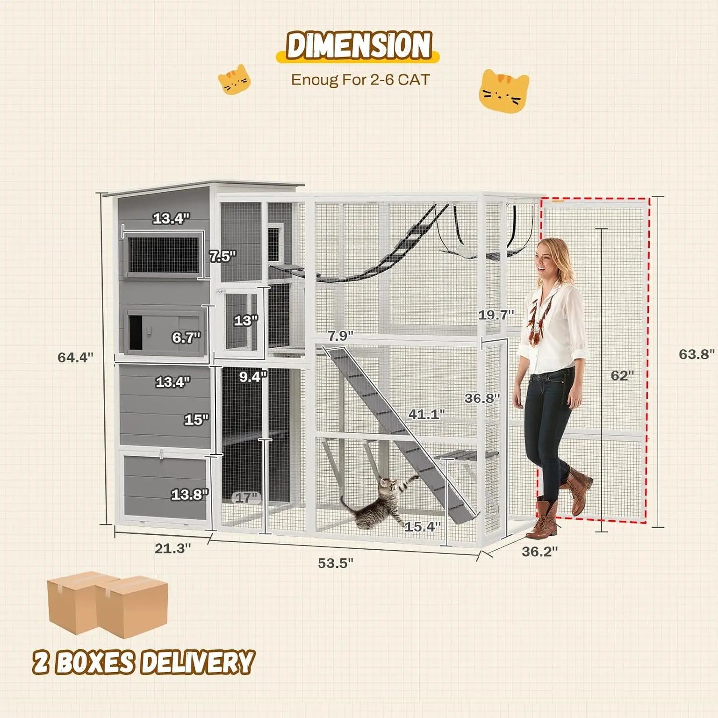 4-Tier Cat Enclosure