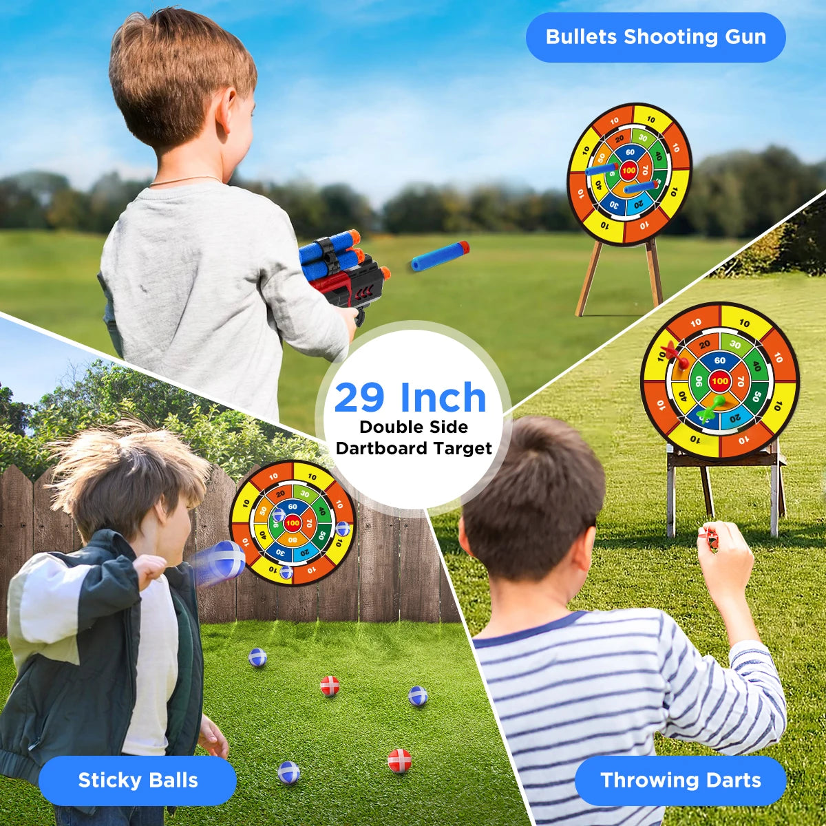 Bow Arrow + Guns Toy For Kids Archery Stand Target Board