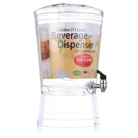 Beverage dispenser with a drip-free faucet for easy pouring