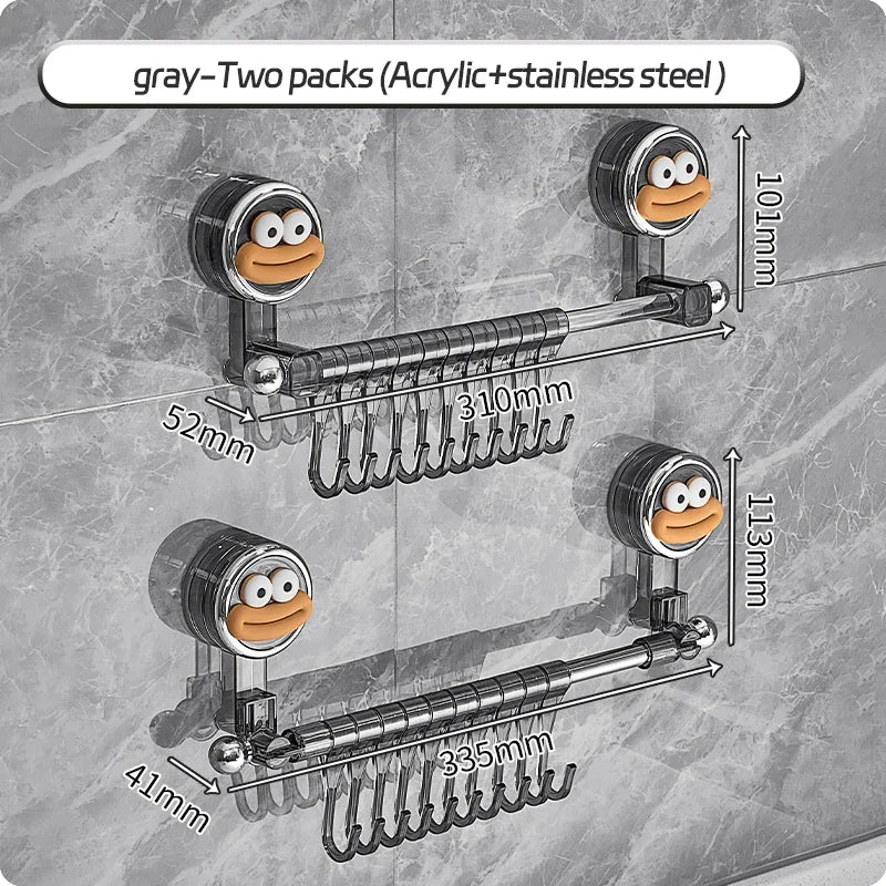 Wall Mounted Towel Bar Storage Rack