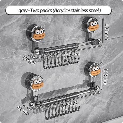 Wall Mounted Towel Bar Storage Rack