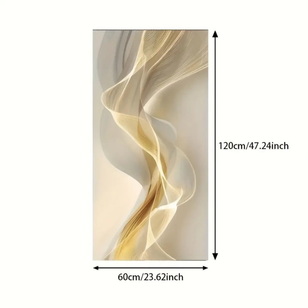 Modern abstract white canvas art