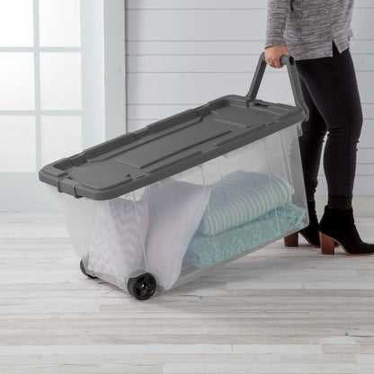 160 Quart Wheeled Stacker