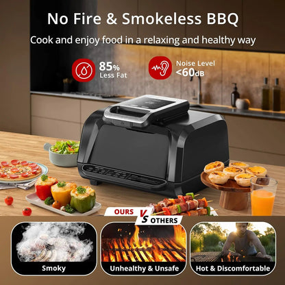7-in-1 Smokeless Indoor Electric Air Grill Fryer