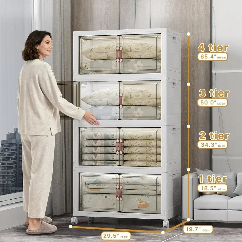 Stackable Storage Bins with Lids