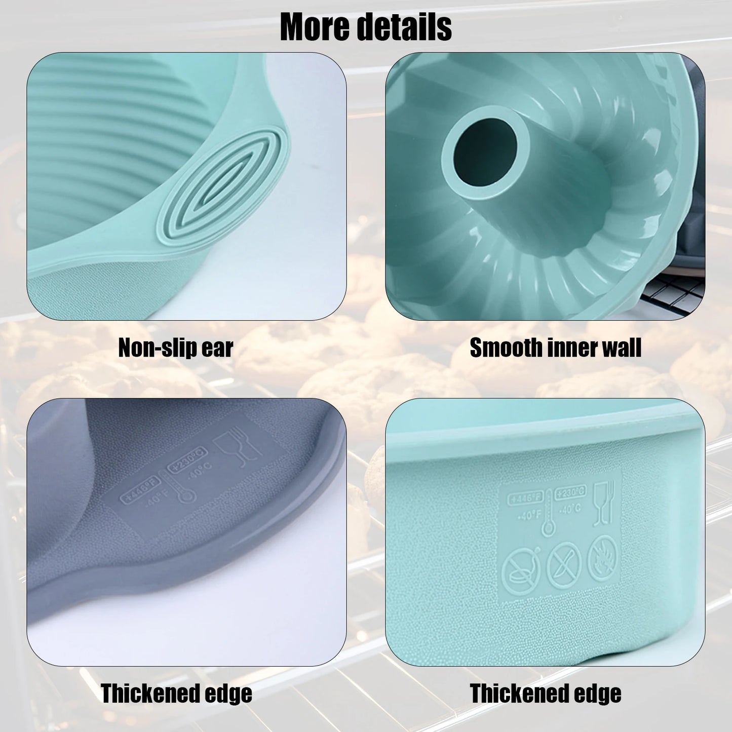 30Pcs Reusable Silicone Baking Molds