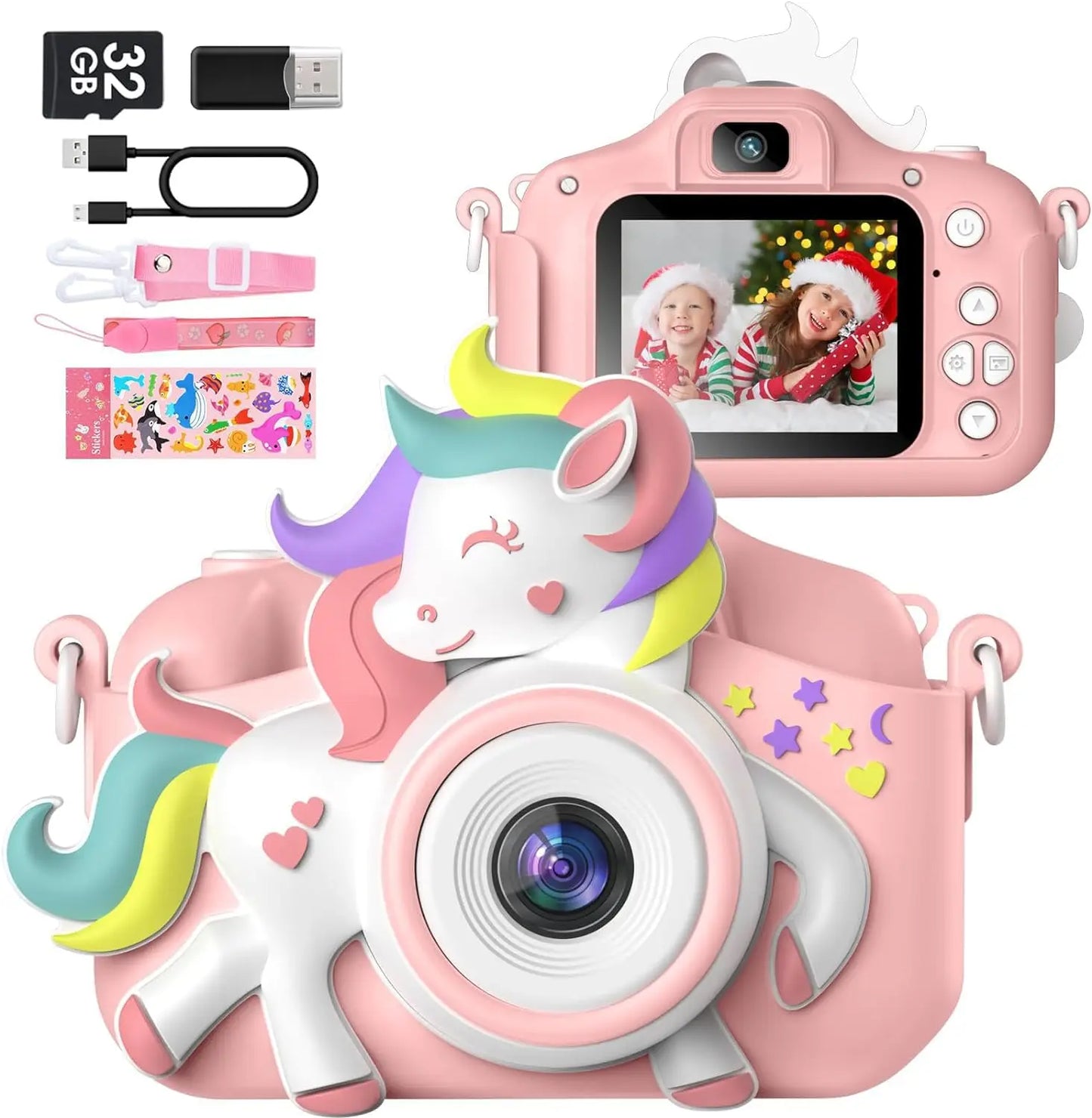 2.0" Kid's Camera 20MP 1080P HD Digital With 32GB Card