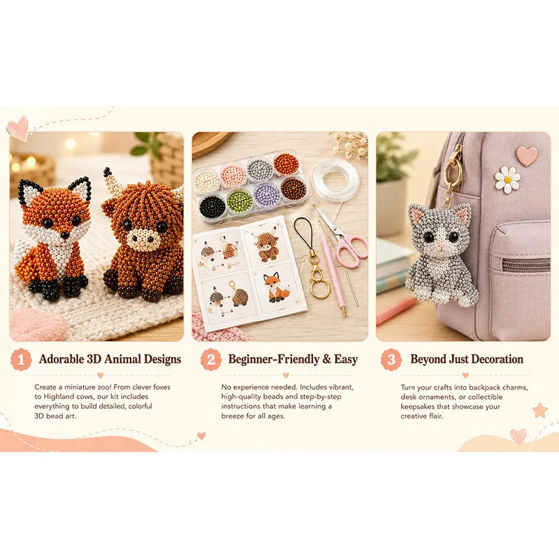 3D DIY Beaded Animal Kit