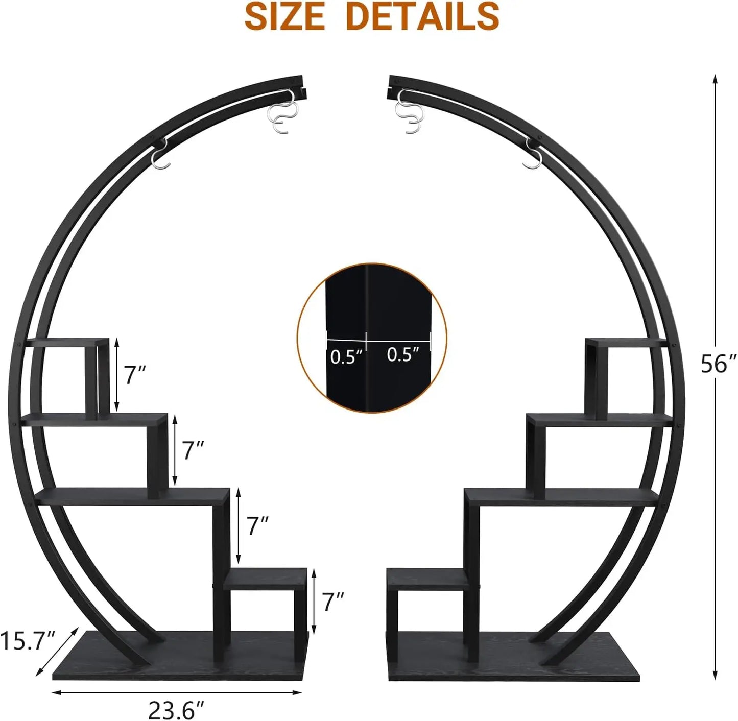 2pcs Metal Plant Stand