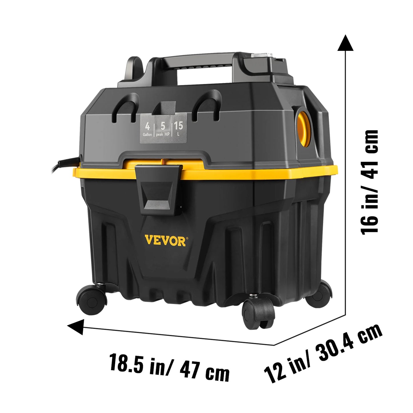 Wet and Dry Vacuum Cleaner 15L