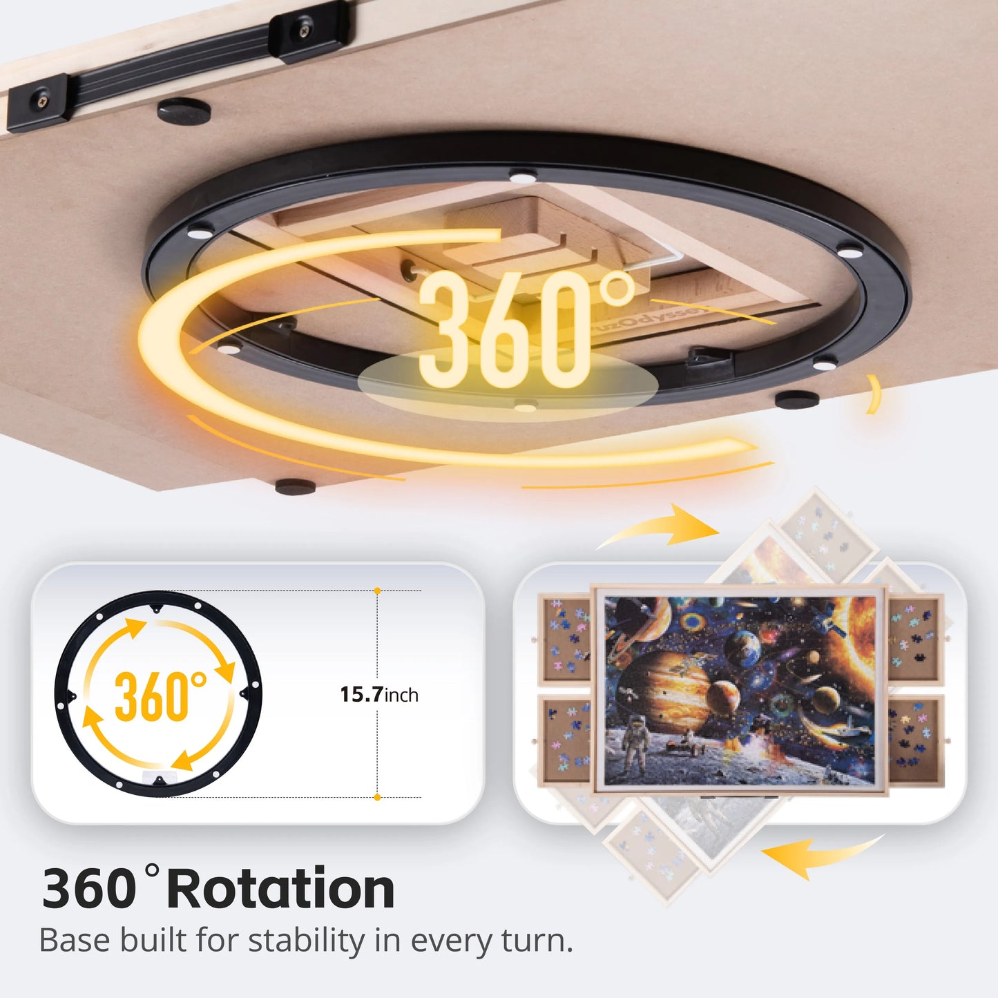 1500 Pieces Rotating & Tilting 2-in-1 Puzzle Board