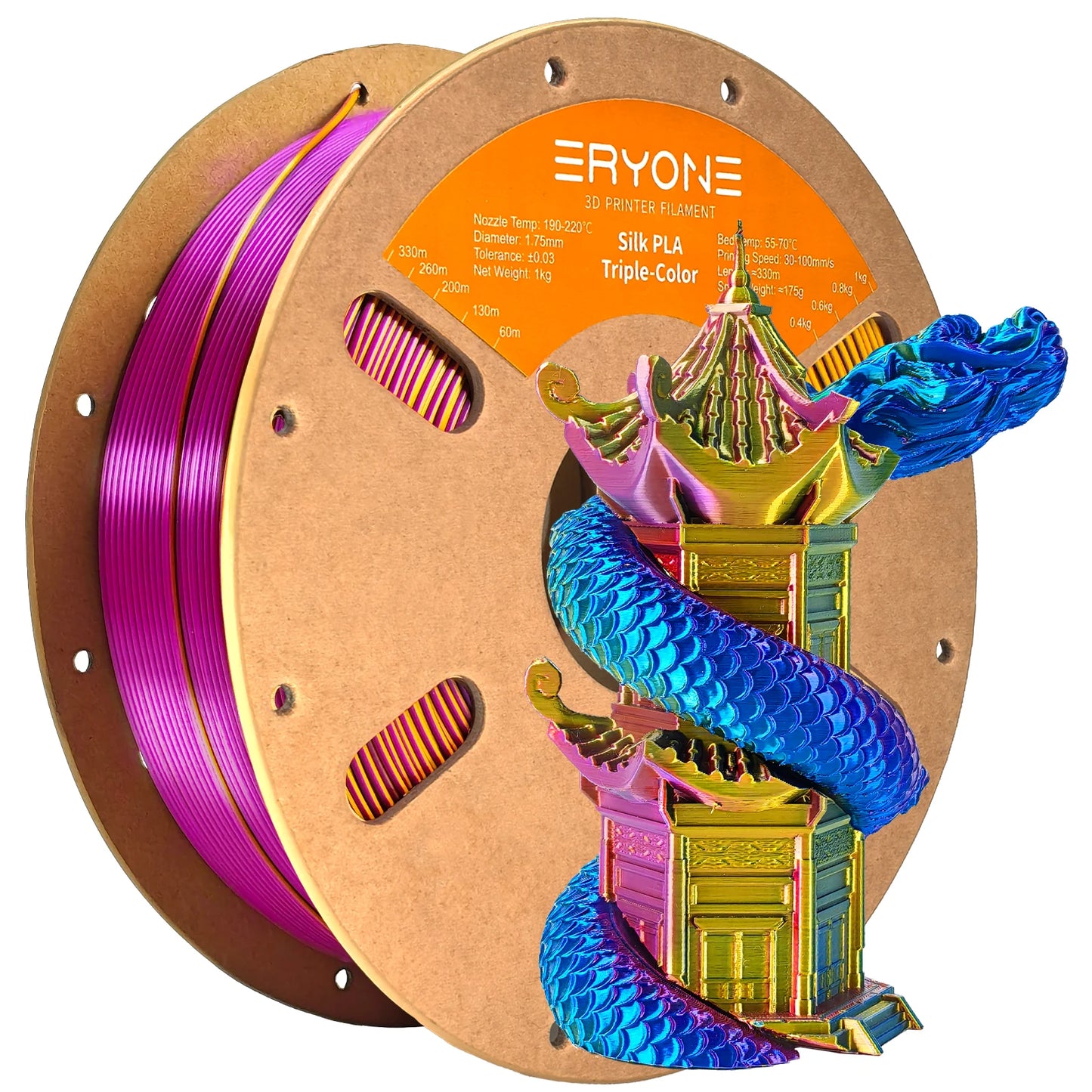 Triple Color Silk PLA Premium Filament 3D Print color filament