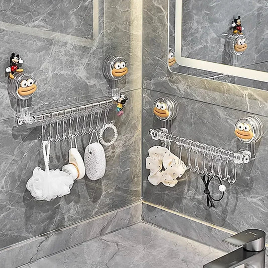 Wall Mounted Towel Bar Storage Rack