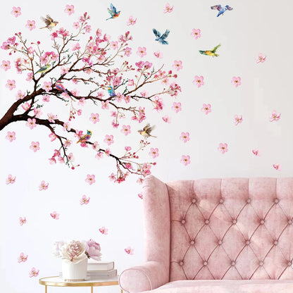 Plum Peach Blossom Wall Stickers For Decoration Room Decor