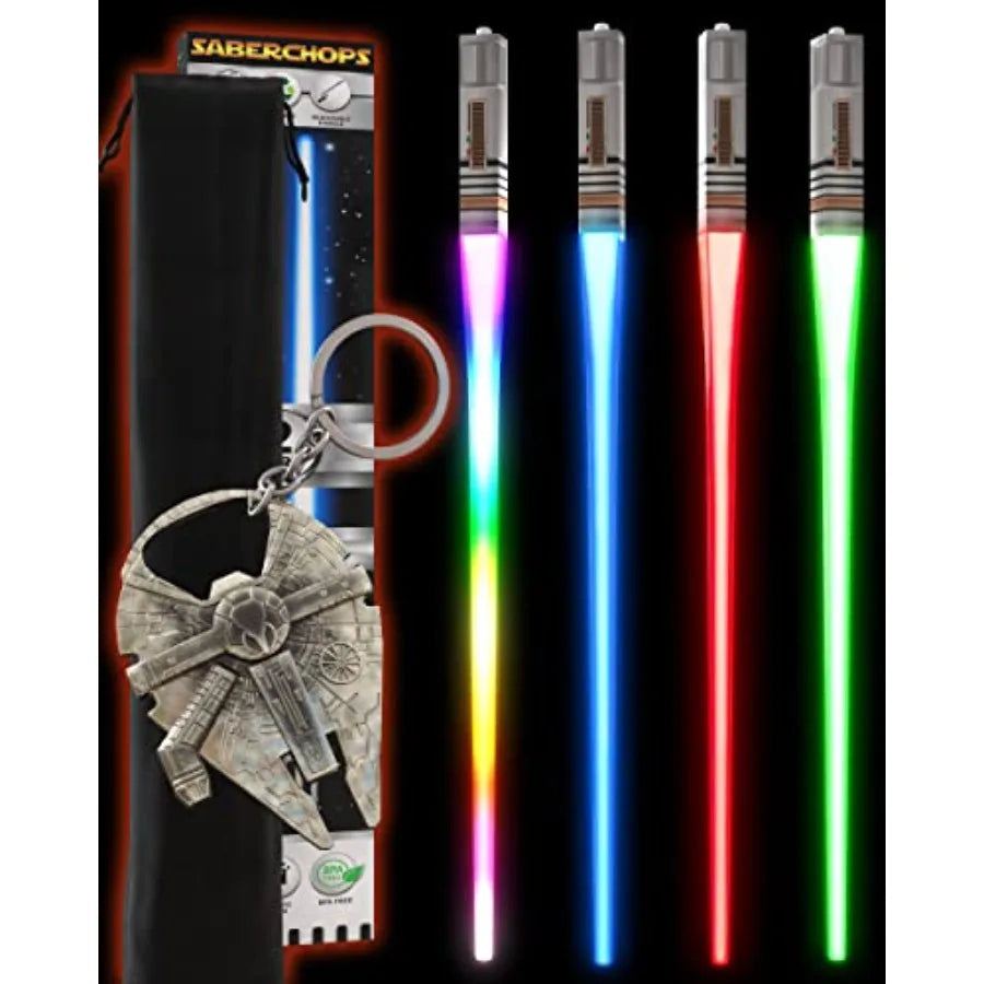 Interactive Lightsaber Chopsticks with 9 Color LED