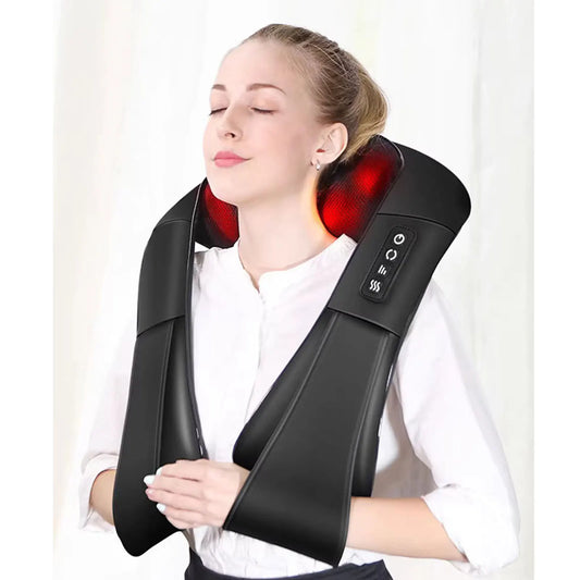 Electric heating neck and shoulder massager