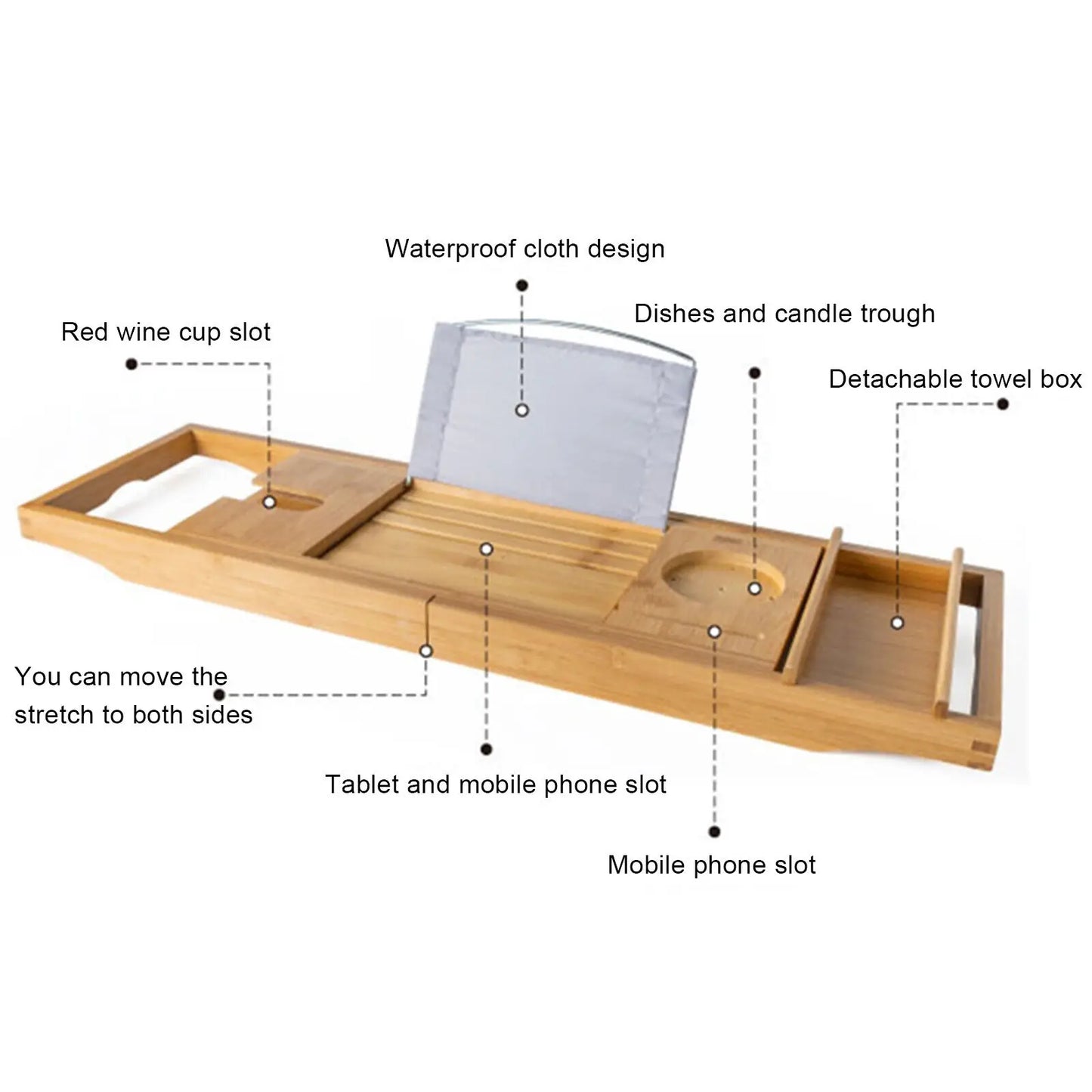 Bamboo Shelf Bath Holder