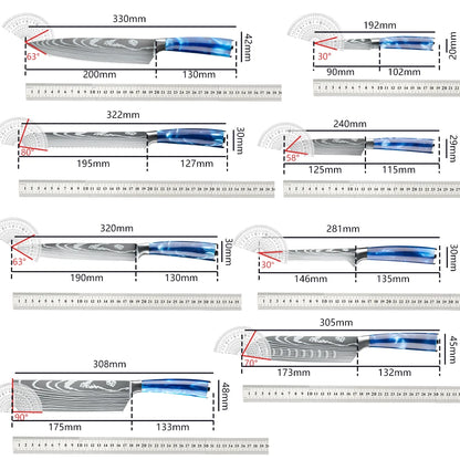 8PCS Kitchen Knives Set with Cover