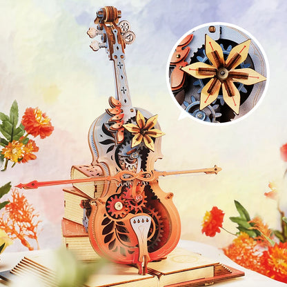 Magic Cello 3D Puzzles Wooden Music Box