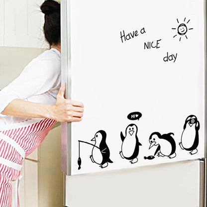 Cute Penguin Wall Stickers Art For Home Decoration