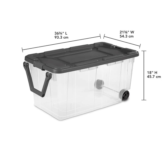 160 Quart Wheeled Stacker