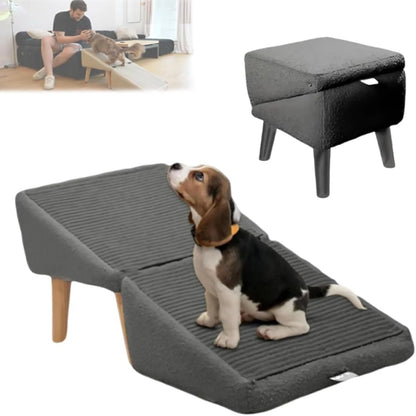 All-in-One Lightweight Folding Pet Ramps Stairs for Couch, Bed