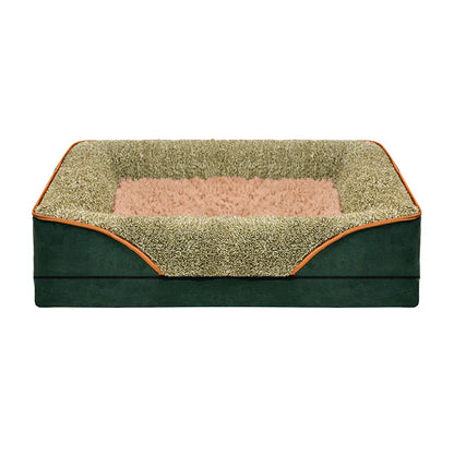 Oversized pet bed, washable with raised edges,