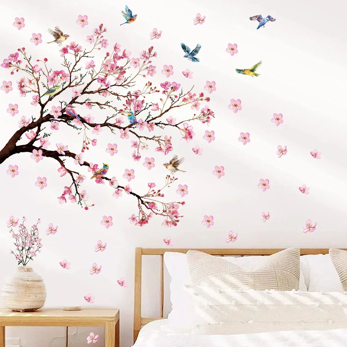 Plum Peach Blossom Wall Stickers For Decoration Room Decor