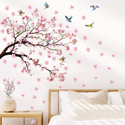 Plum Peach Blossom Wall Stickers For Decoration Room Decor