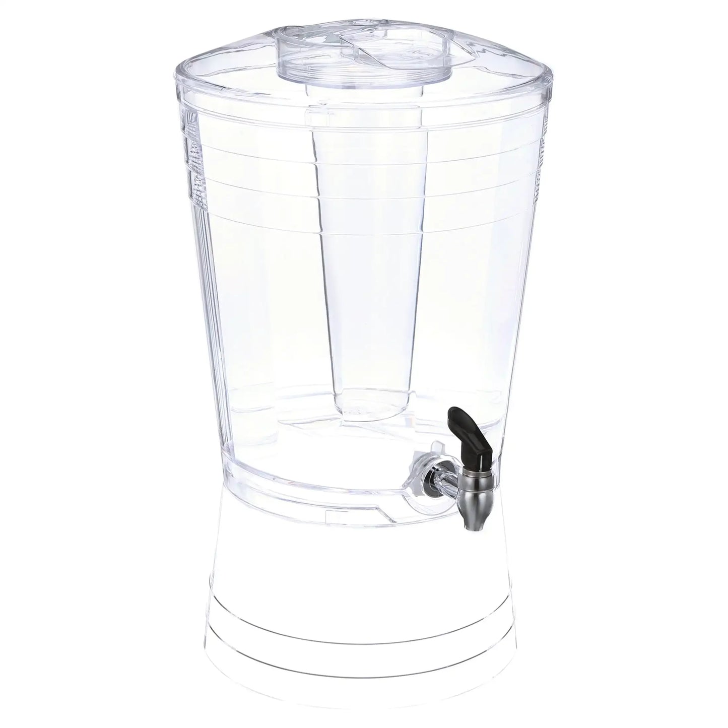Beverage dispenser with a drip-free faucet for easy pouring