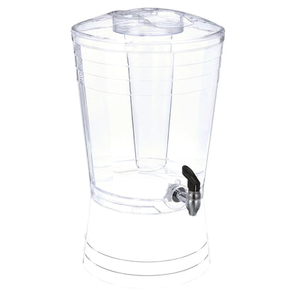 Beverage dispenser with a drip-free faucet for easy pouring