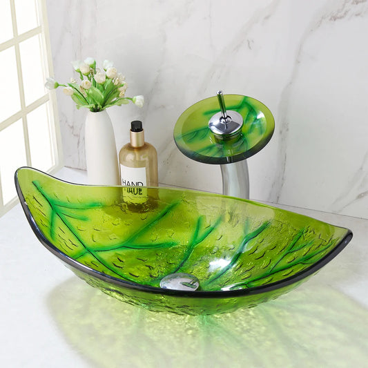 Green Leaf Bathroom Sink