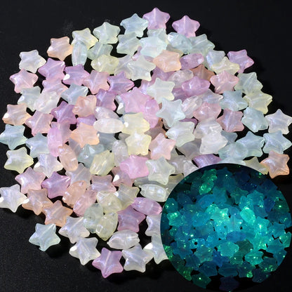 30Pcs Luminous Acrylic Beads 15mm