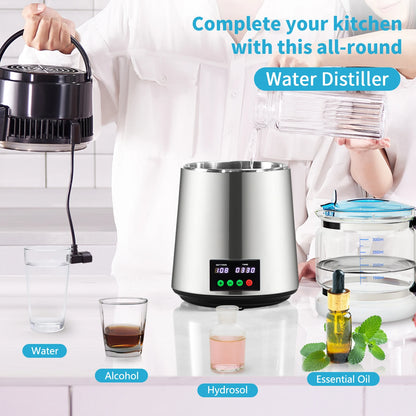 4L Water Distiller Purifier Touch Screen Home Appliance