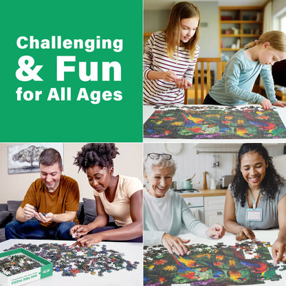 Parrots in the Jungle 1000 Piece Jigsaw Puzzle