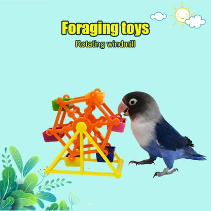 Parrot Feeder Rotate Training Toys