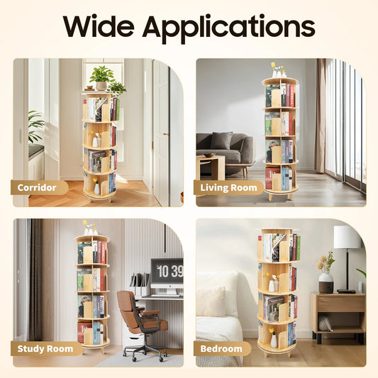 Rotating Bookshelf Organizer
